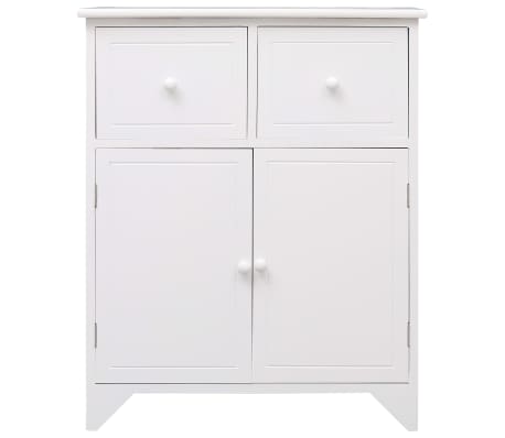 vidaXL Armoire latérale Blanc 60x30x75 cm Bois de Paulownia