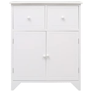 vidaXL &Scaron;oninė spintelė, baltos sp., 60x30x75cm, paulovnijos mediena