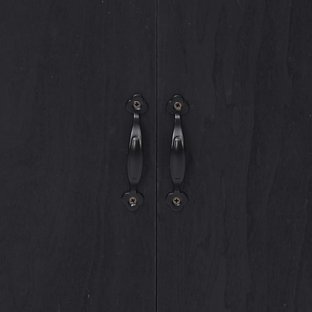 Odkládací skříňka černá 60 x 30 x 75 cm dřevo pavlovnie