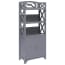  vidaXL szürke császárfa fürdőszobaszekrény 46 x 24 x 116 cm termék 2. képe
