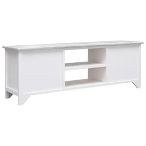 TV stolek bílo-šedý 115 x 30 x 40 cm dřevo pavlovnie - obrázek 4