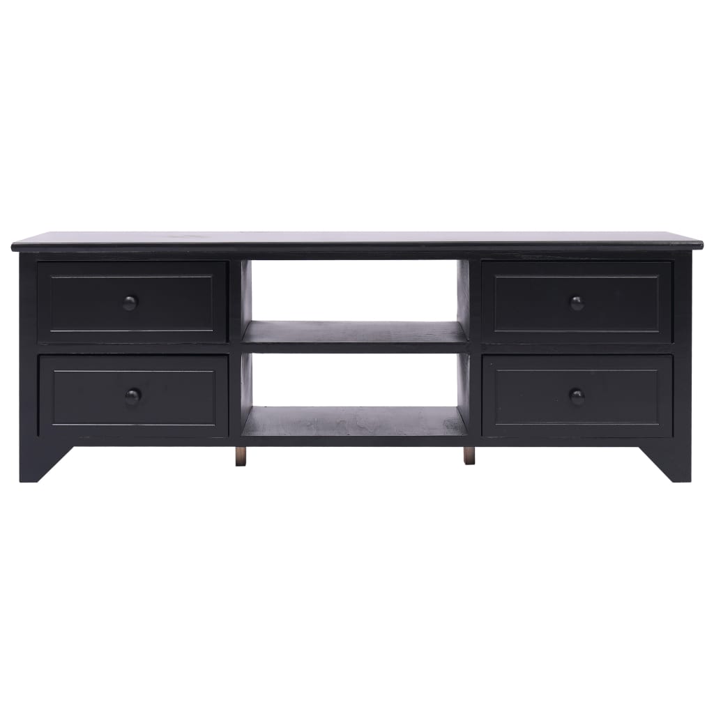 vidaXL Tv-meubel 115x30x40 cm paulowniahout zwart