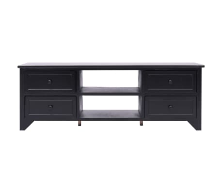vidaXL TV stolek černý 115 x 30 x 40 cm dřevo pavlovnie