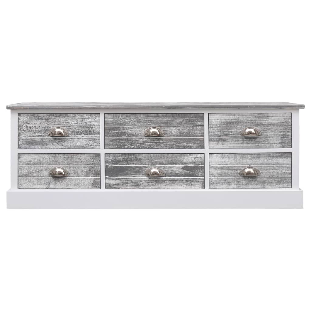 vidaXL Banc d'entrée Gris 115x30x40 cm Bois