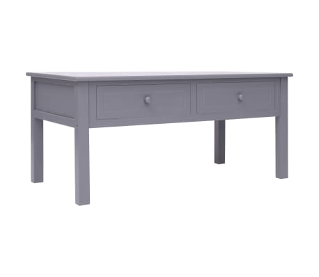 vidaXL Kavos staliukas, pilkas, 100x50x45cm, mediena