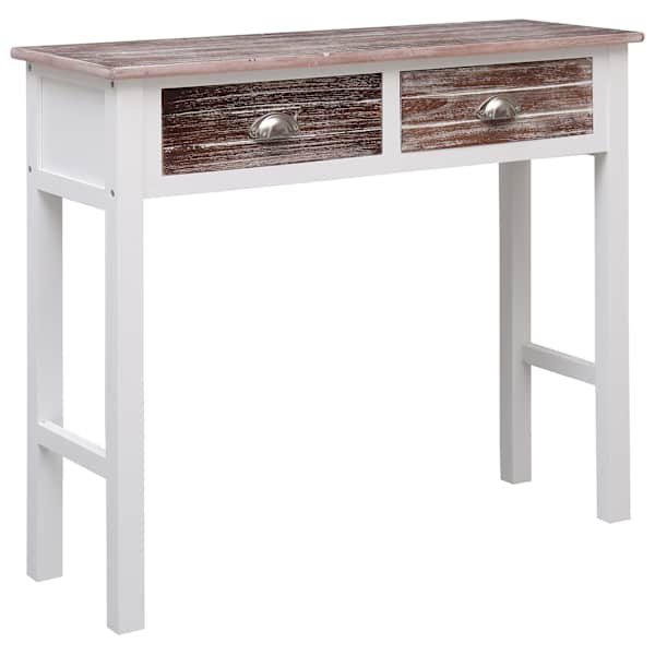 vidaXL konsoollaud, pruun, 90 x 30 x 77 cm, puit