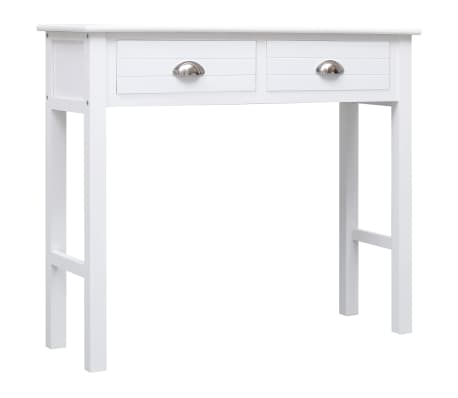 vidaXL Konsolinis staliukas, baltos spalvos, 90x30x77 cm, mediena