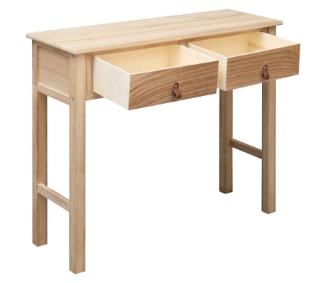 vidaXL Konsolinis staliukas, natūralios spalvos, 90x30x77 cm, mediena