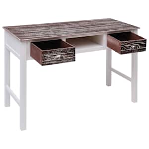 Psací stůl hnědý 110 x 45 x 76 cm dřevo - obrázek 2