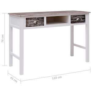 Psací stůl hnědý 110 x 45 x 76 cm dřevo - obrázek 8