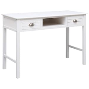 vidaXL kirjutuslaud, valge, 110 x 45 x 76 cm, puit
