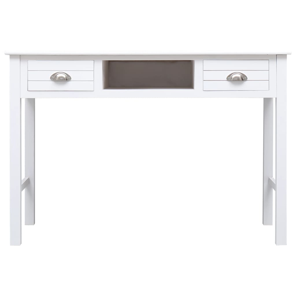 imagem de vidaXL Secretária 110x45x76 cm madeira branco5