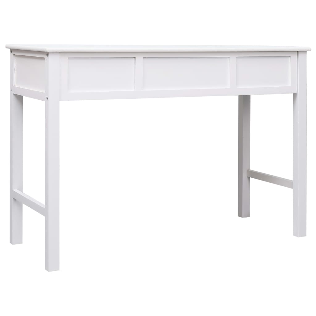 imagem de vidaXL Secretária 110x45x76 cm madeira branco6