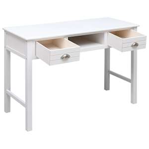 Psací stůl bílý 110 x 45 x 76 cm dřevo - obrázek 3