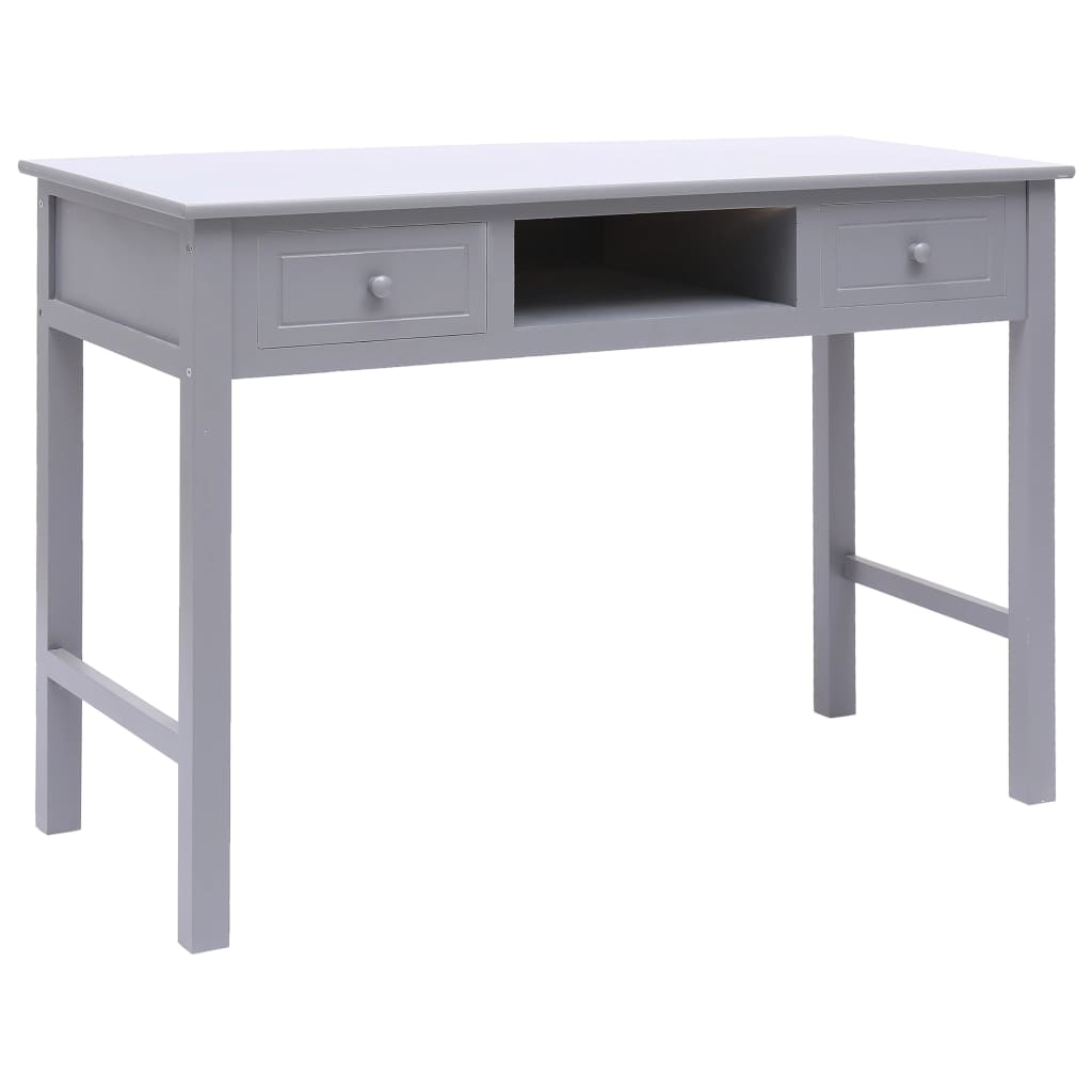 

vidaXL Writing Desk Gray 43.3"x17.7"x29.9" Wood