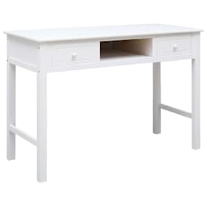 Psací stůl bílý 110 x 45 x 76 cm dřevo - obrázek 1