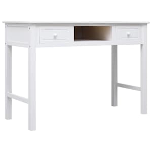Psací stůl bílý 110 x 45 x 76 cm dřevo - obrázek 2