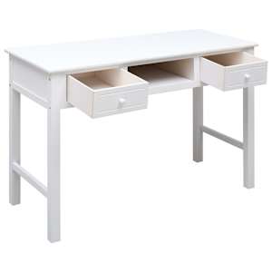 Psací stůl bílý 110 x 45 x 76 cm dřevo - obrázek 3