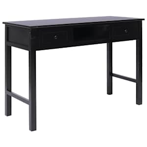 vidaXL kirjutuslaud, must, 110 x 45 x 76 cm, puit