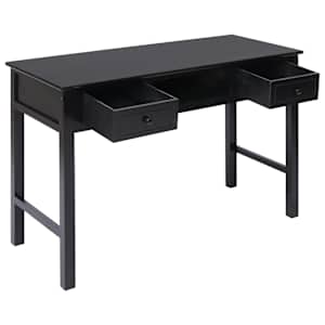 Psací stůl černý 110 x 45 x 76 cm dřevo - obrázek 3