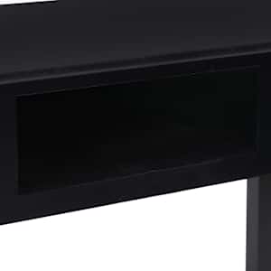 Psací stůl černý 110 x 45 x 76 cm dřevo - obrázek 8