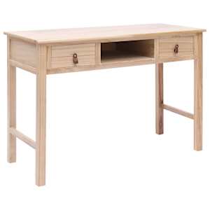 Psací stůl přírodní 110 x 45 x 76 cm dřevo - obrázek 8