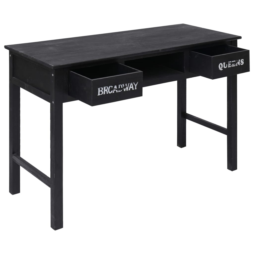 Konzolový stolek černý 110 x 45 x 76 cm dřevo