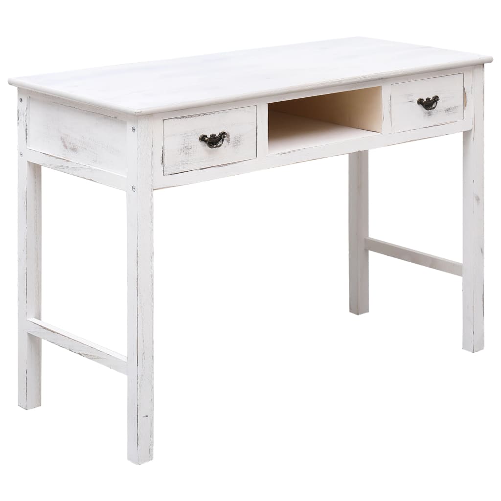 

vidaXL Console Table Antique White 43.3"x17.7"x29.9" Wood
