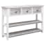  vidaXL antik szürke fa tálalószekrény 115 x 30 x 76 cm termék 2. képe