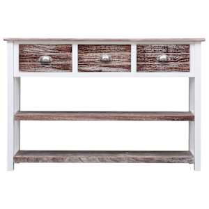 Příborník hnědý s patinou 115 x 30 x 76 cm dřevo - obrázek 4