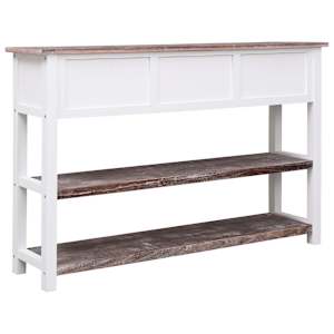 Příborník hnědý s patinou 115 x 30 x 76 cm dřevo - obrázek 5