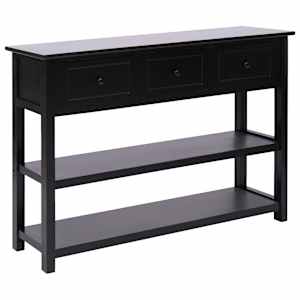vidaXL Μπουφές Μαύρος 115 x 30 x 76 εκ. από Ξύλινο