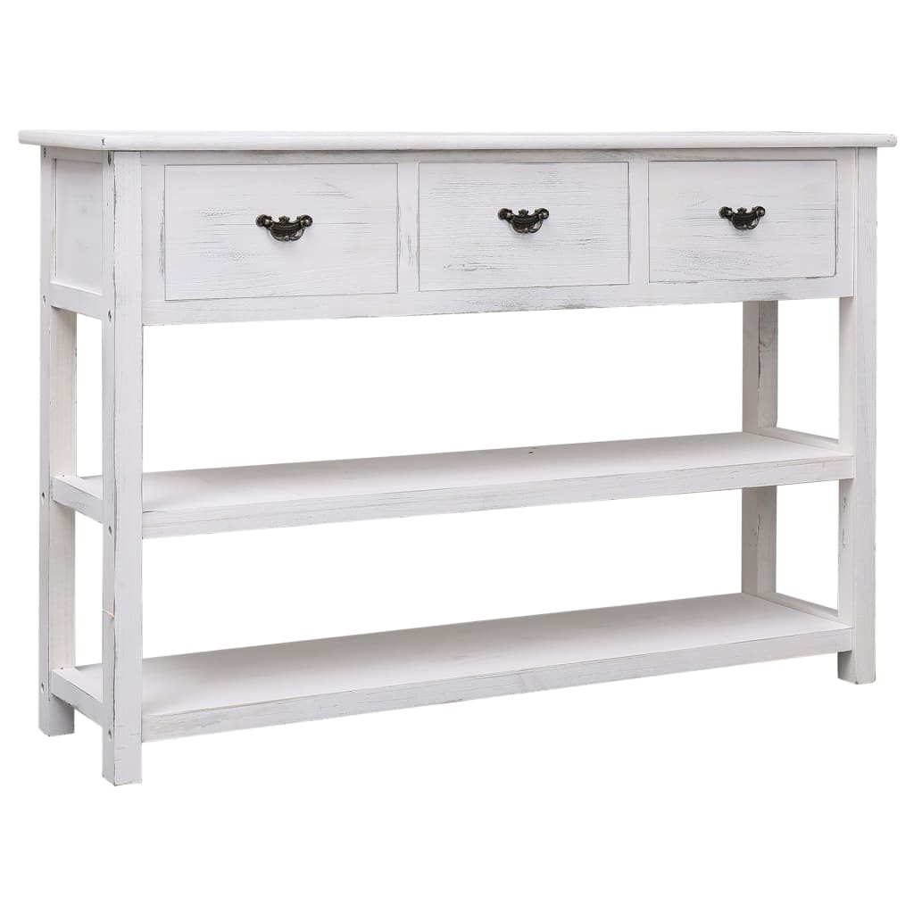 

vidaXL Sideboard Antique White 45.3"x11.8"x29.9" Wood