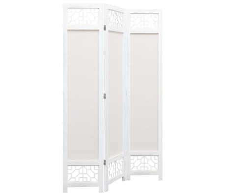 vidaXL 3-Panel Room Divider Cream 105x165 cm Fabric