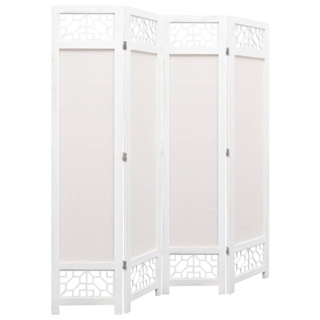 

vidaXL Kamerscherm met 4 panelen 140x165 cm stof crème