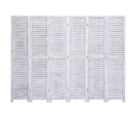 vidaXL Rumsavdelare 6 paneler grå 210x165 cm trä