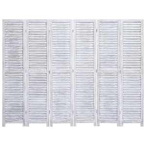 vidaXL Romdeler 6 paneler gr&aring; 210x165 cm tre