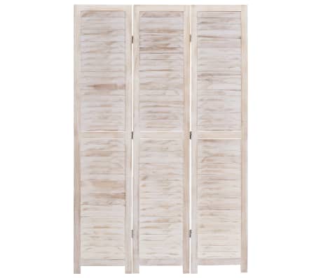 vidaXL Cloison de séparation 3 panneaux 105x165 cm Bois