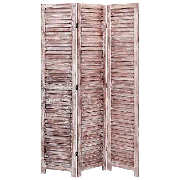 vidaXL 3 paneeliga sirm, pruun, 105 x 165, puit
