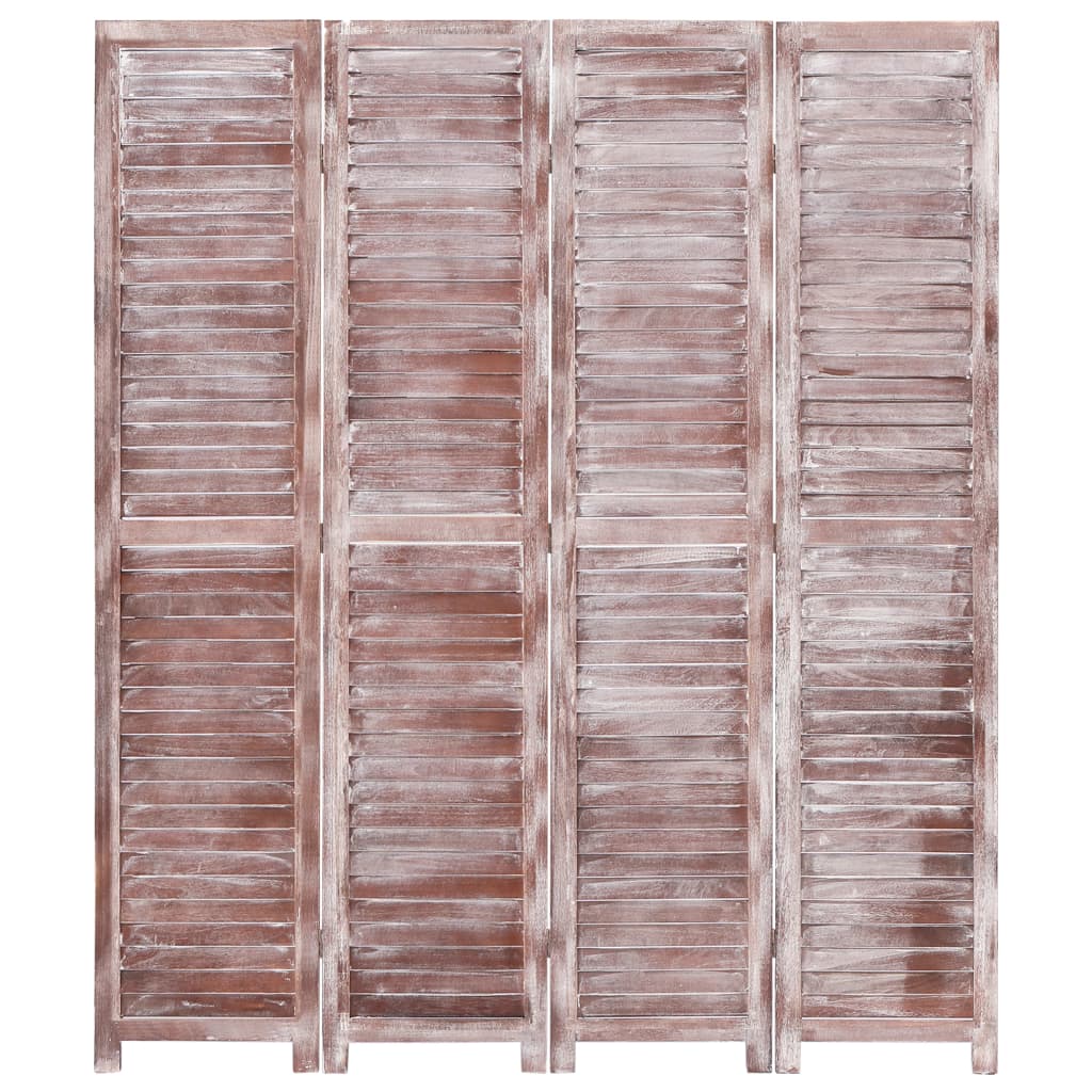 

vidaXL Kamerscherm met 4 panelen 140x165 cm hout bruin
