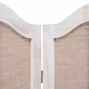 6dílný paraván bílý 210 x 165 cm textil - obrázek 5
