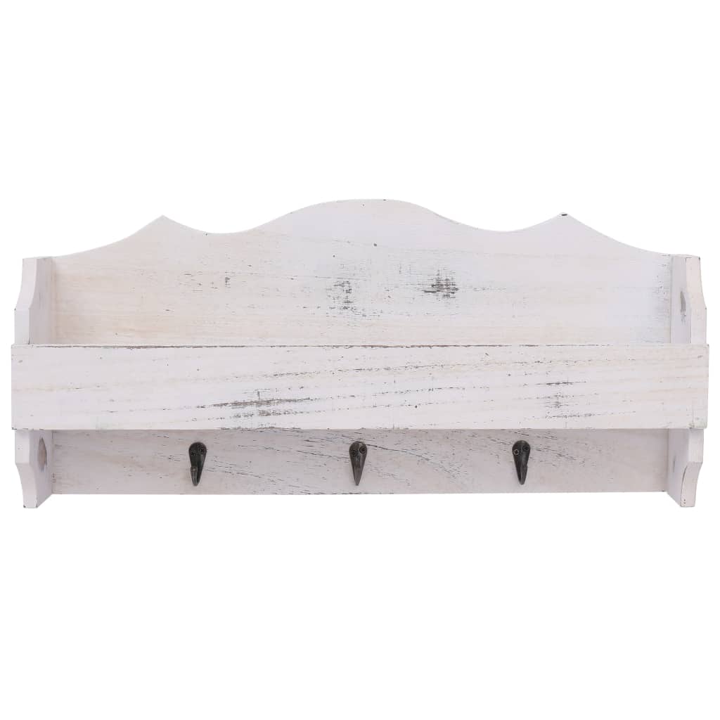 Thumbnail - vidaXL Wandgarderobe Weiß 50×10×23 cm Holz