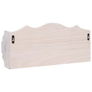 Nástěnný věšák bílý 50 x 10 x 23 cm dřevo - obrázek 4