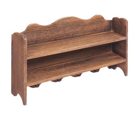 vidaXL Porte-manteau mural Marron 50x10x30 cm Bois