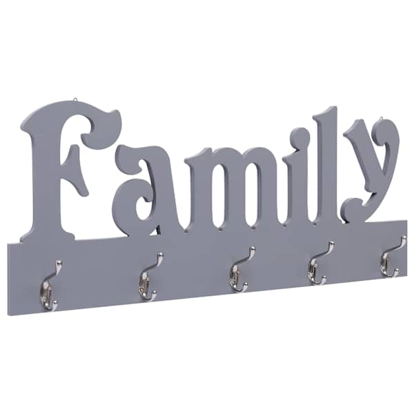 vidaXL seinale kinnitatav riidenagi, FAMILY, hall, 74 x 29,5 cm