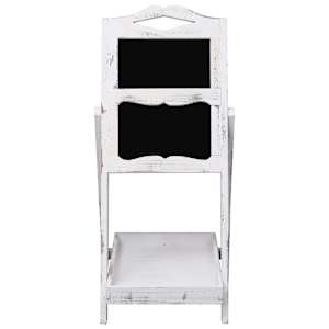 vidaXL Kreidinė lenta su stovu, baltos spalvos, 33x39x75cm, mediena