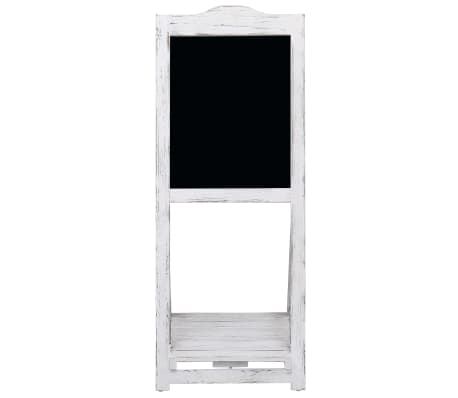 vidaXL Kreidinė lenta su stovu, baltos spalvos, 42x44x112cm, mediena