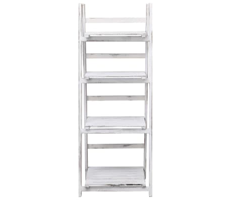 vidaXL Ραφιέρα Φυτών Τετραώροφη Λευκή 43 x 33 x 113 εκ. Ξύλινη