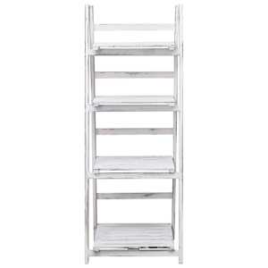 vidaXL Ραφιέρα Φυτών Τετραώροφη Λευκή 43 x 33 x 113 εκ. Ξύλινη