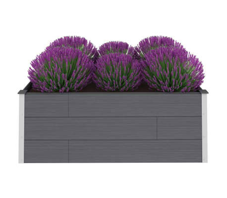 vidaXL Garden Raised Bed Grey 200x100x54 cm WPC